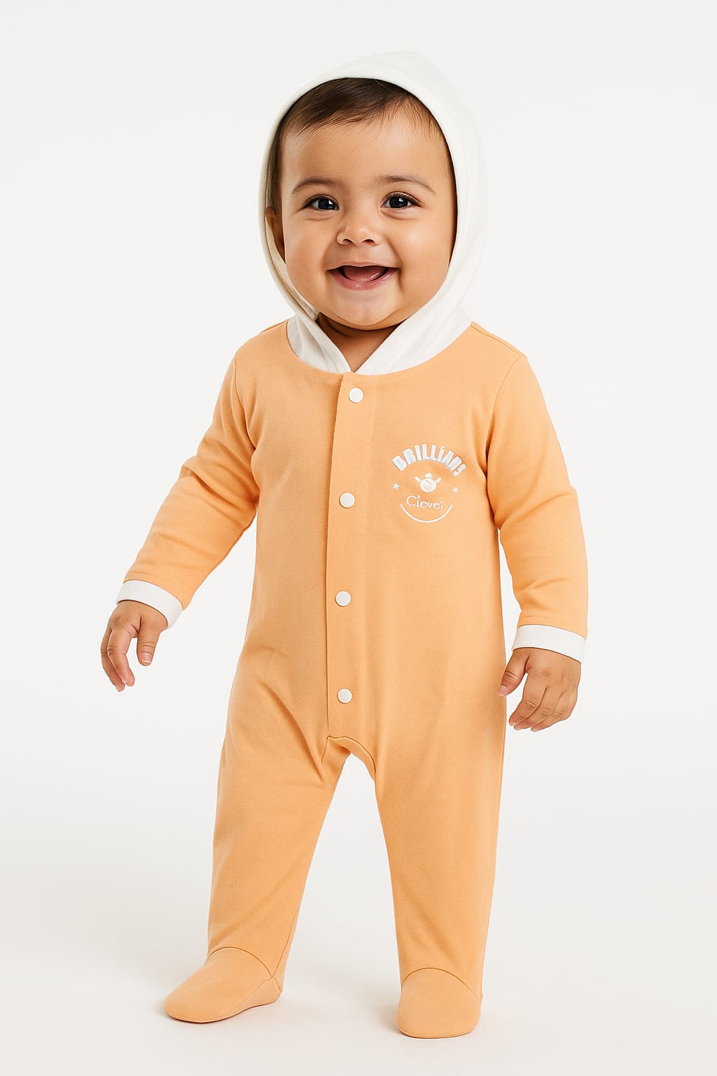 Full Cover Baby Cotton Romper | Soft Front Open Onesie for Better Baby Sleep
