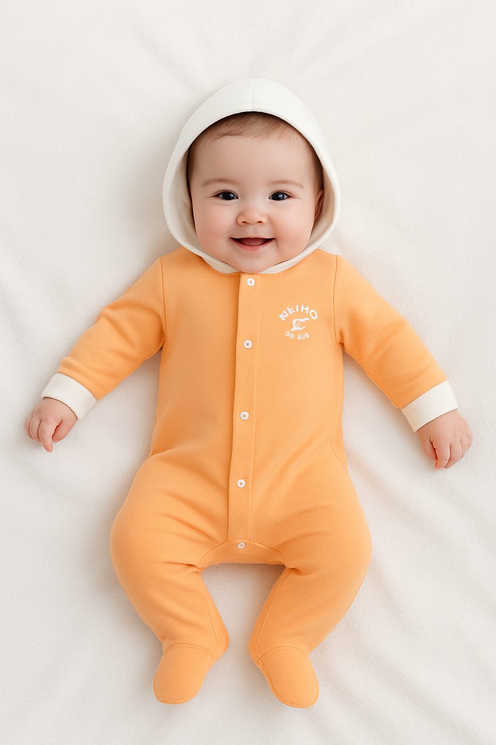 Full Cover Baby Cotton Romper | Soft Front Open Onesie for Better Baby Sleep