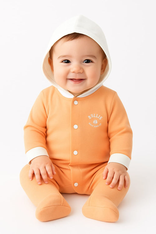 Full Cover Baby Cotton Romper | Soft Front Open Onesie for Better Baby Sleep